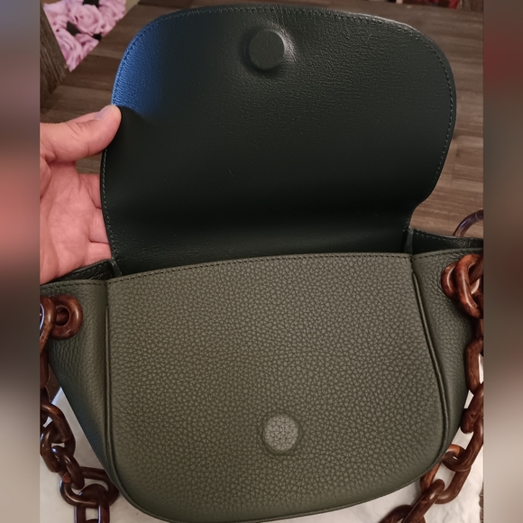 Simon Miller Green and Brown Crossbody Bag with Chain Strap - Picture 13 of 16